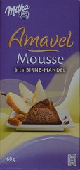 Milka srednie Amavel Mousse a la birne mandel